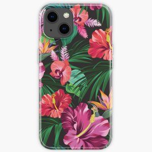 take me with you. Tropical print iPhone Case